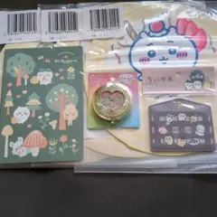 超まじかるちいかわ♡コンパクトミラー＆カードケース＆ノート＆クレープくじE賞3種