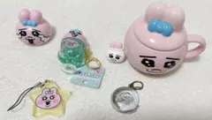 おぱんちゅらうさぎ　んぽちゃむまとめ売り。コップ、キーホルダー、ガチャガチャ