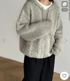 CANAL JEAN ニットパーカー