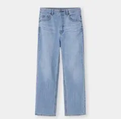 GU ハイウエストストレートジーンズ Sサイズ ブルー