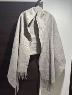 カシミア&ウール大判ストールマフラー