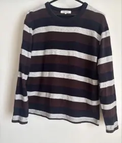 ボーダーデザイン 長袖Tシャツ Lサイズ