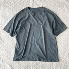 GU 半袖Tシャツ ブルーグリーン M メンズ シンプル 無地 ベーシック