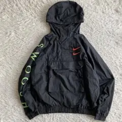 NIKE ダブルスウッシュ ナイロンジャケット アノラック ハーフジップ L