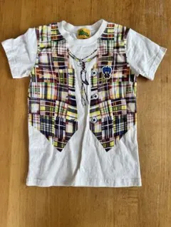 ランドリー　 半袖Tシャツ チェック柄 ベスト風プリントのサムネイル