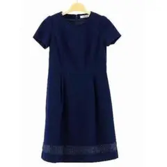 新品定価21890円　ギャラリービスコンティ　ワンピース　紺　2　卒業式　入学式