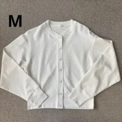 GU レディース　長袖カーディガン　長袖アウター　白　M