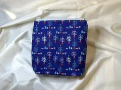 クリスマス柄デザイン ポーチ ネイビー