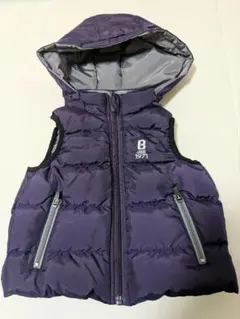 BeBeダウンベスト 90サイズ パープル