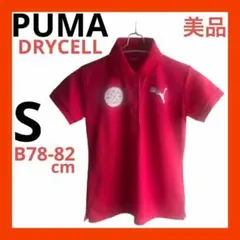 （美品）PUMA プーマゴルフ　レディース半袖ポロシャツ　S ピンク　刺繍ロゴのサムネイル