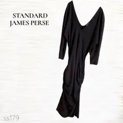 ジェームスパース/シャーリングカットソーワンピース/濃グレー/薄手/USA製のサムネイル