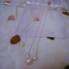 ナイスクラップ 限定ノベルティ コットンパール ネックレス ブレスレット