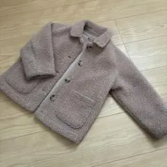 ボアジャケット キッズ アウター くすみカラー