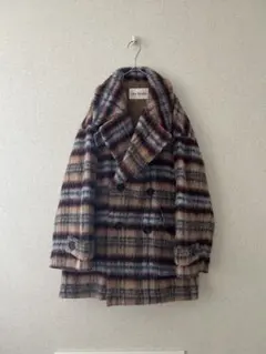 Ray BEAMS チェック柄 ダブルブレストコートのサムネイル