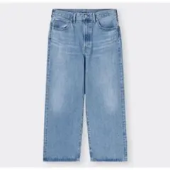 新品 GU ジーユー バギージーンズ +E 34 / 検 バレルレッグジーンズ