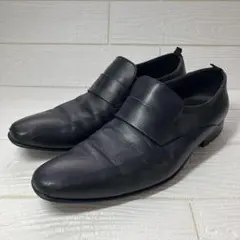 POLSA 本革スリッポン 26cm 黒 ビジネスシューズ 革靴 通勤のサムネイル