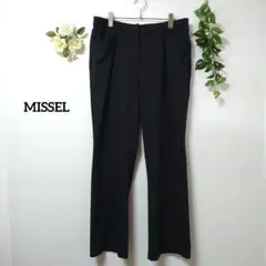 ミゼール MISSEL センタープレス スラックス 黒 大きいサイズ 3Lのサムネイル