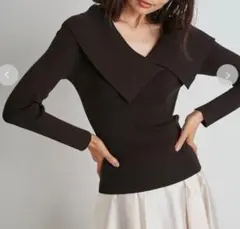 snidel オフショルリブニットプルオーバー