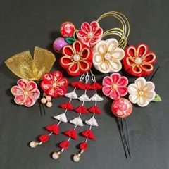 #419 髪飾りつまみ細工 七五三、成人式、卒業式、日本髪など和装