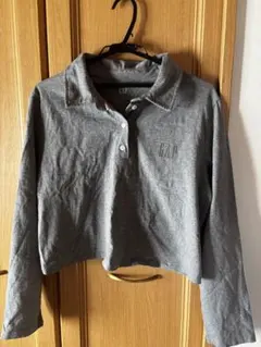 【セール】GAP グレー クロップドポロシャツ XLのサムネイル