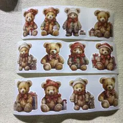 くま ダイカットシール ロールタイプ