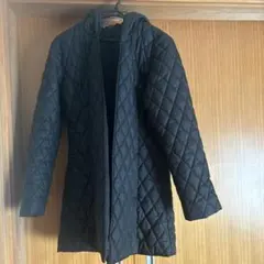 PUMA ブラック キルティングジャケット フード付き