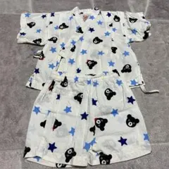 Double.B クマ柄甚平 80cm