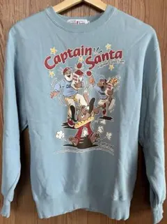 Captain Santa 水色トレーナー Sサイズ