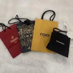 ブランド紙袋セット（Elegance, Dior, Fendi, Chanel）