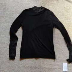 ぞうねこちゃんねる！ラメ入りシアー長袖トップス、タグつきM～L