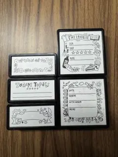 ミドリ 浸透印 スタンプ セット まとめ売り 5点