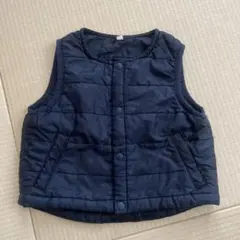 ネイビー 中綿ベスト 80cm