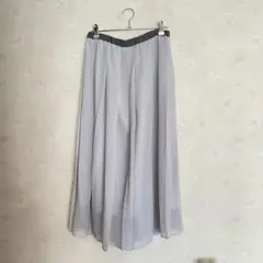 GLOBALWORK プリーツスカート ライトグレー