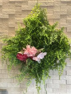 フェイクグリーン 壁掛けアレンジメント