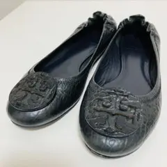 Tory Burch フラットシューズ ブラック シボ革 23cmのサムネイル