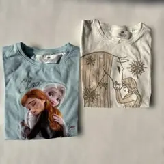 【新品未使用】H&M エルサとアンナ Tシャツセット 100%コットン