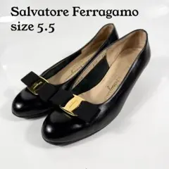 Ferragamo サルヴァトーレ フェラガモ　ヴァラリボン パンプス　黒
