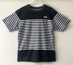 美品‼︎ THE NORTH FACE ストライプ Tシャツ ロゴ刺繍 Mサイズ