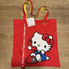 【新品未使用タグ付き】Hello Kitty ハローキティ トートバッグ 赤