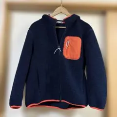 UNIQLO フリースジャケット M ネイビー/オレンジ