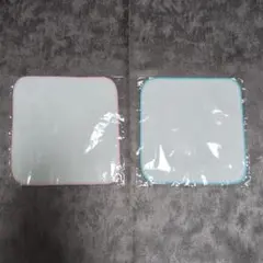 *未使用*ハンカチタオル 綿100％ ペア ピンク ブルー 2枚 セット 白無地
