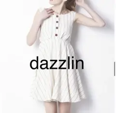 dazzlin ストライプ ノースリーブ ワンピース