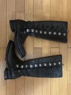 blackmeans 6連バックルレザロングーブーツボンテージパンク25.5cm 