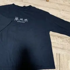 黒 7分袖綿100%ＴシャツLL