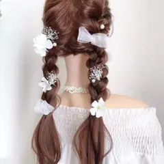 商品No.14 選べるカラー　七五三　結婚式　フラワー　ヘアピン