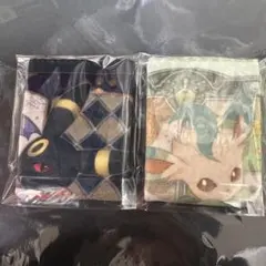 ポケモン イーブイコレクション選べるハンドタオル　ブラッキー　リーフィア
