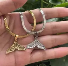 1023 ゴールド ネックレス ハワイアンジュエリー ホエールテール ジュエリー