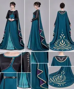アナ 戴冠式フルセット 豪華版ドレス ディズニー コスプレ衣装 Dハロ