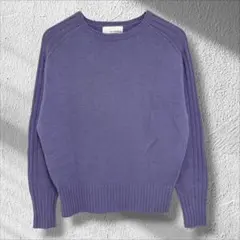 ♢グリーンレーベルリラクシング　ニット　セーター　ウール　カシミア　紫　M