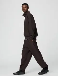 ユニクロユー ブラッシュドスウェット　ブラウン　セットアップ